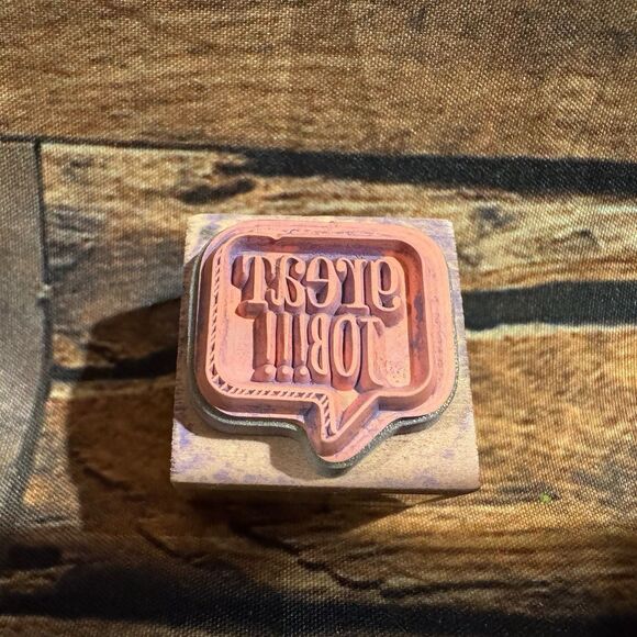 Great Job Speech Bubble Rubber Stamp Wood Mounted Teacher Craft Art Scrapbooking - Picture 2 of 9